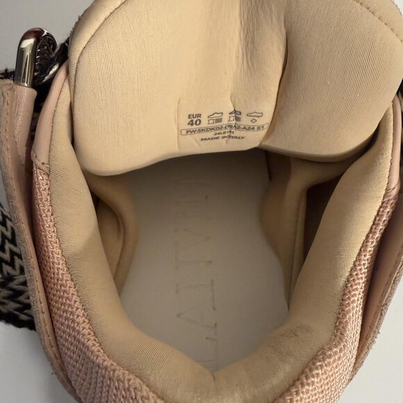 Lanvin Curb Shoes Mens Size 40 Beige Pink Low Top Leather Suede Made in Italy - Picture 10 of 16